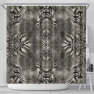 African Zebra Elephant Skin Pattern Shower Curtain