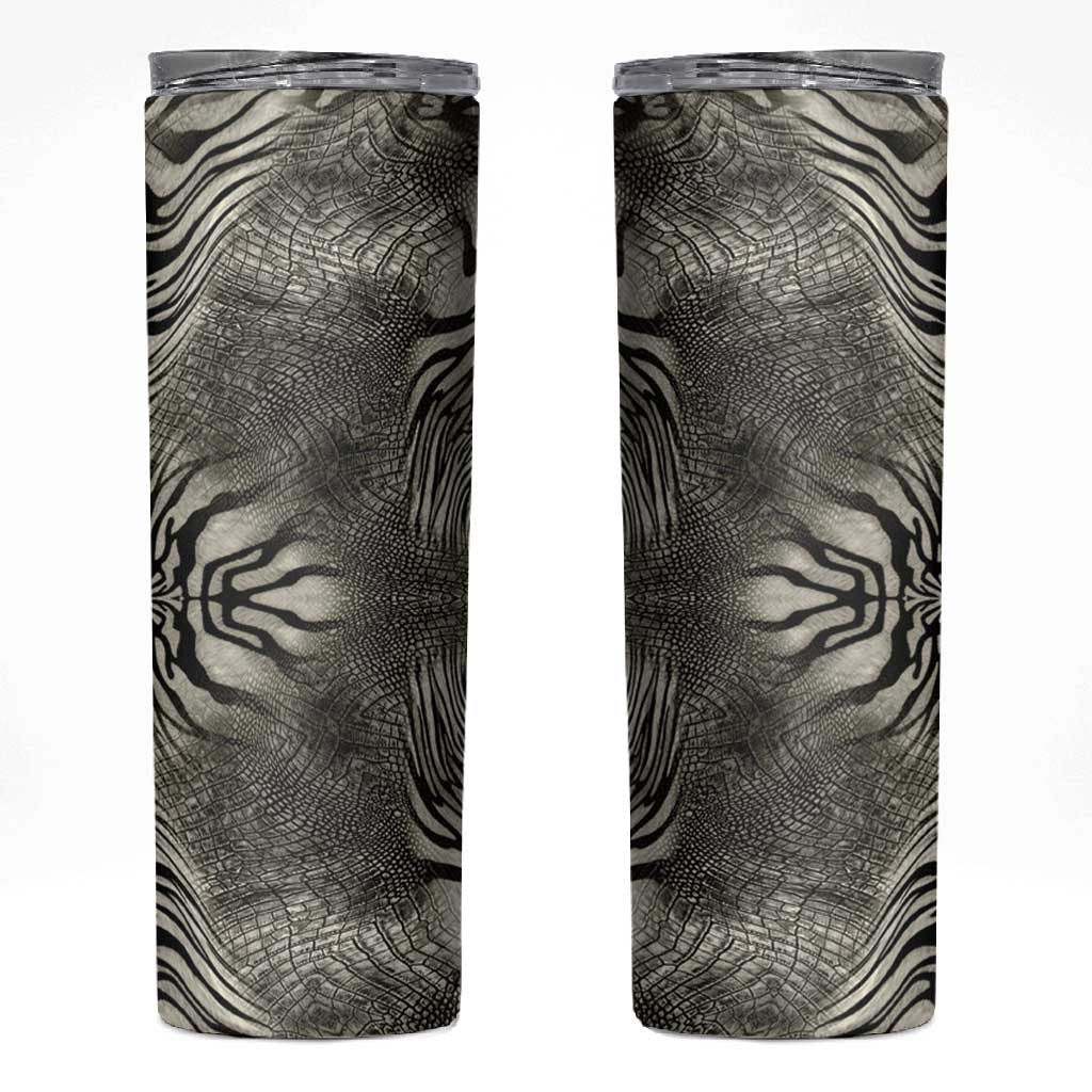 African Zebra Elephant Skin Pattern Skinny Tumbler
