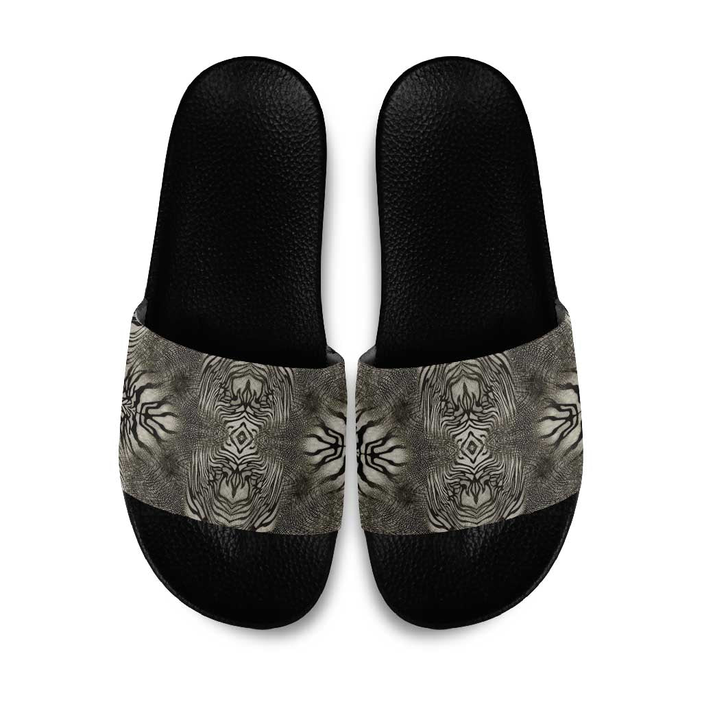 African Zebra Elephant Skin Pattern Slide Sandals