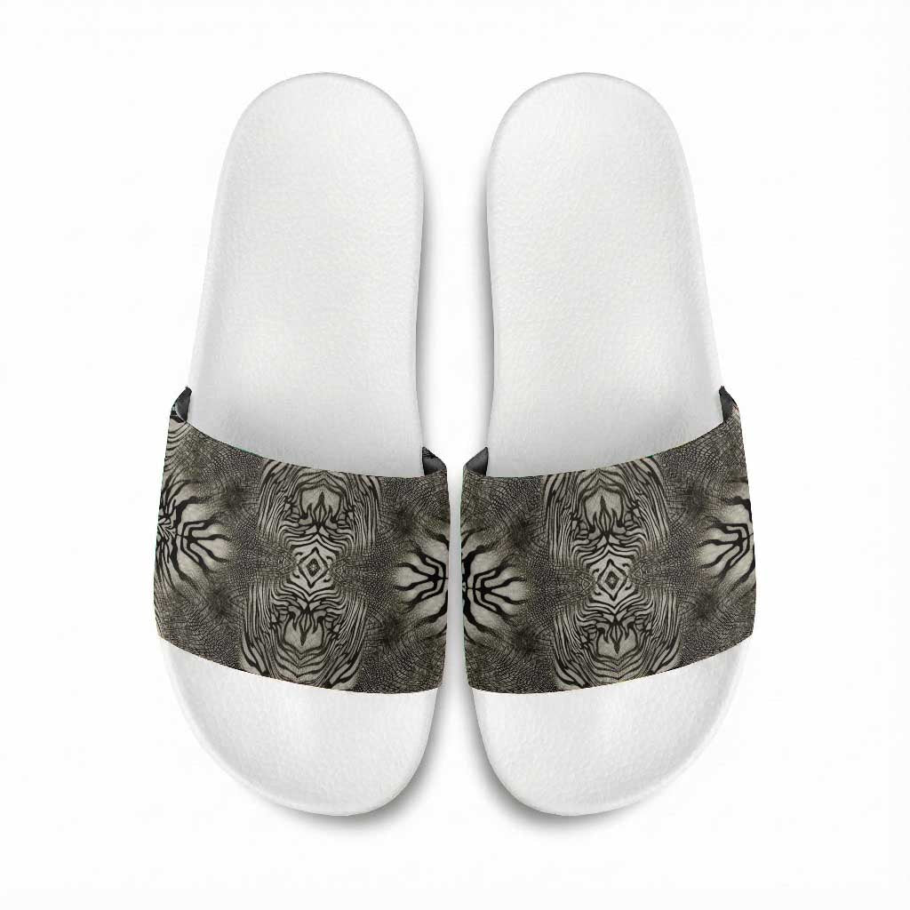 African Zebra Elephant Skin Pattern Slide Sandals