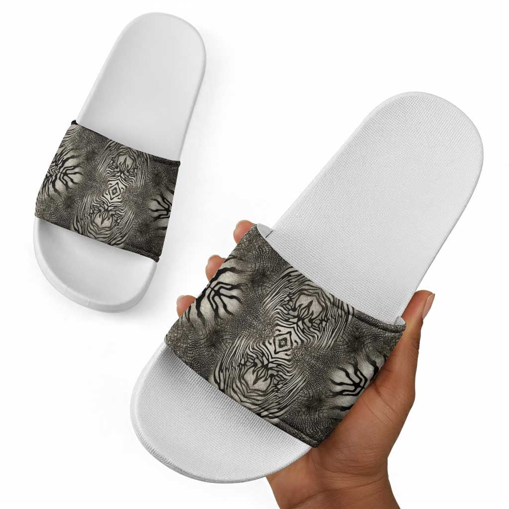 African Zebra Elephant Skin Pattern Slide Sandals