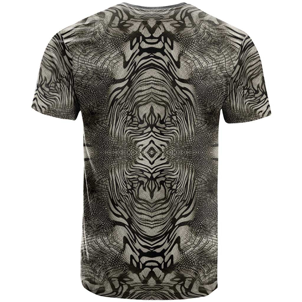 African Zebra Elephant Skin Pattern T shirt