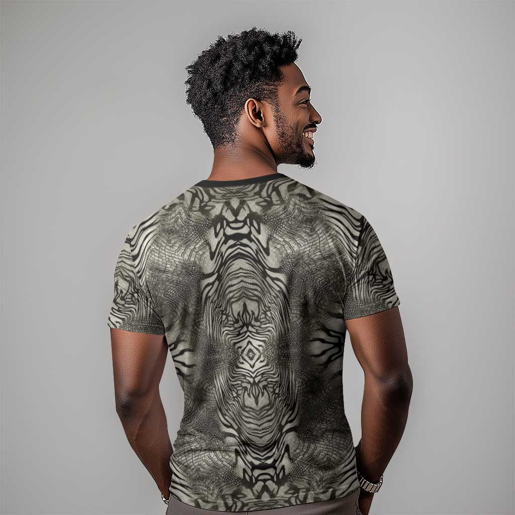 African Zebra Elephant Skin Pattern T shirt