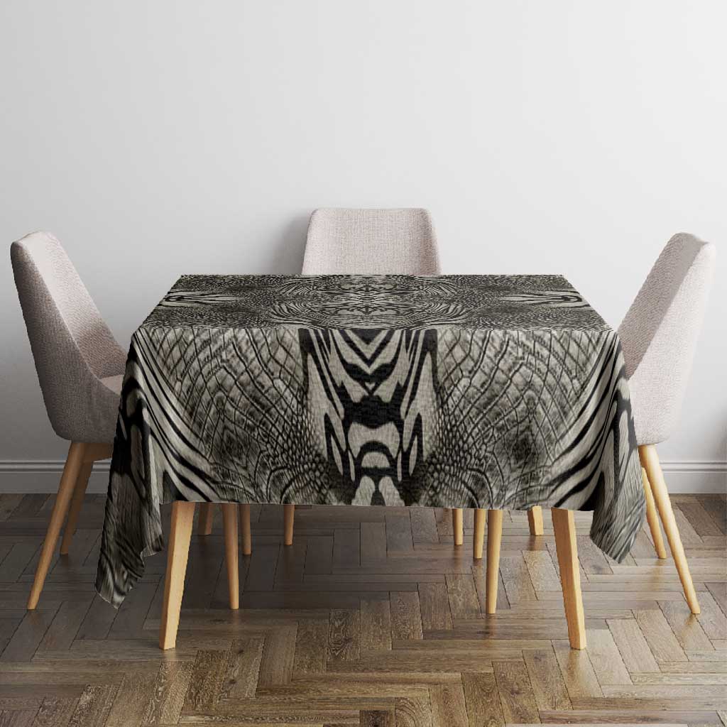 African Zebra Elephant Skin Pattern Tablecloth