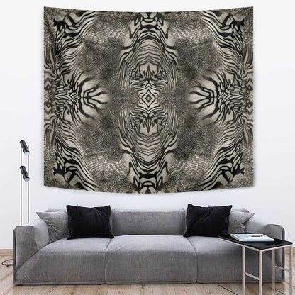 African Zebra Elephant Skin Pattern Tapestry