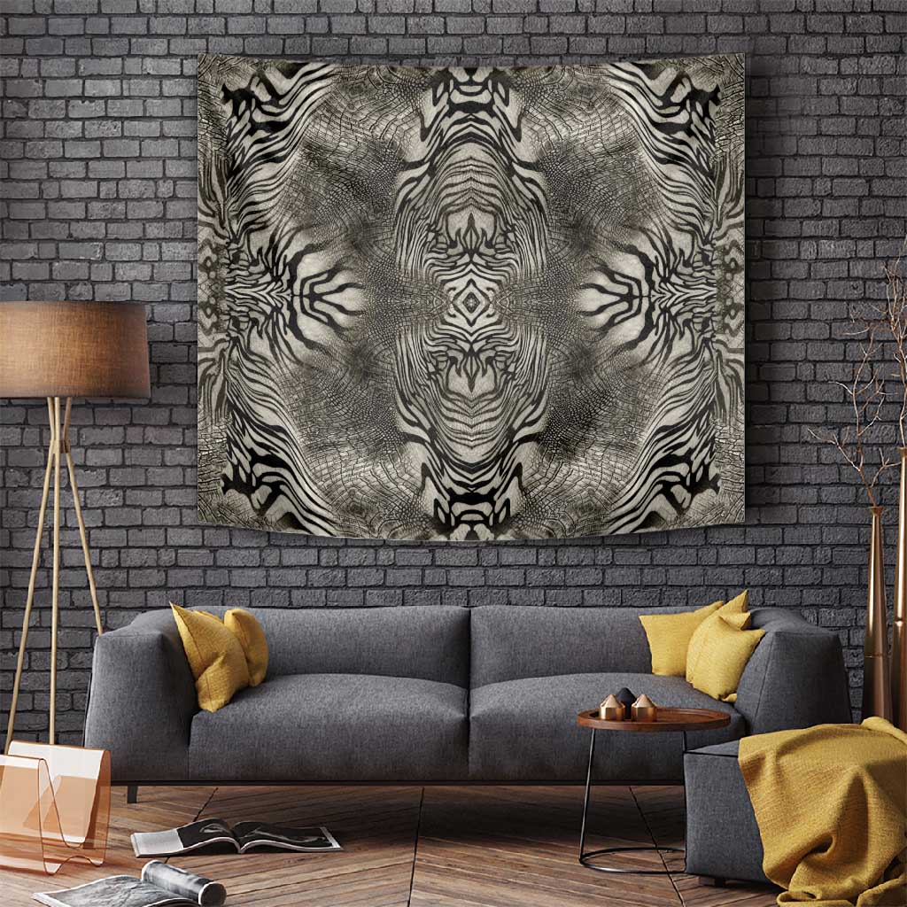 African Zebra Elephant Skin Pattern Tapestry