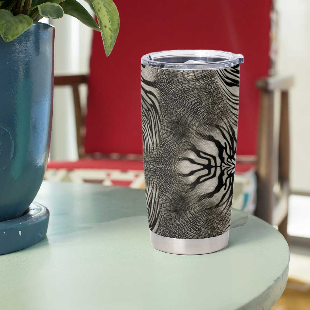 African Zebra Elephant Skin Pattern Tumbler Cup