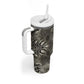 African Zebra Elephant Skin Pattern Tumbler With Handle