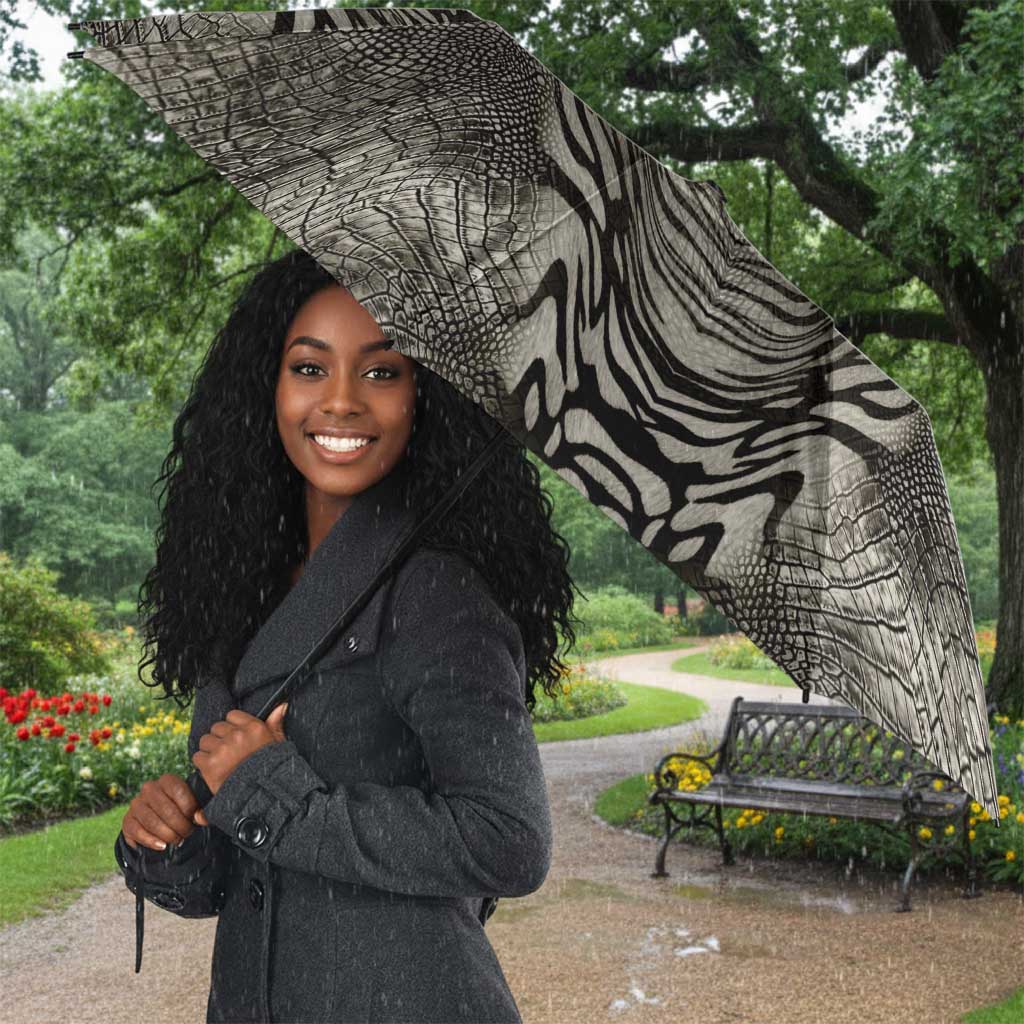 African Zebra Elephant Skin Pattern Umbrella