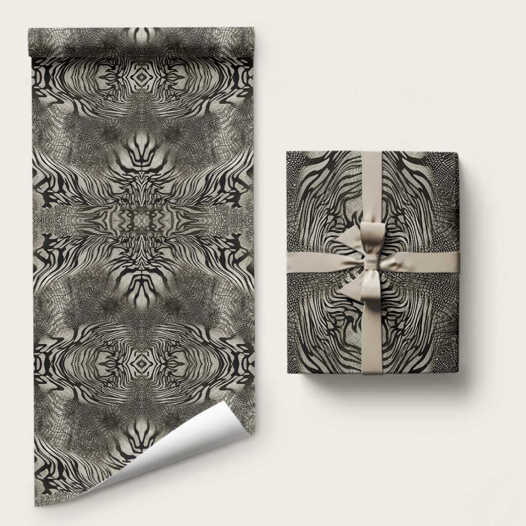 African Zebra Elephant Skin Pattern Wrapping Paper
