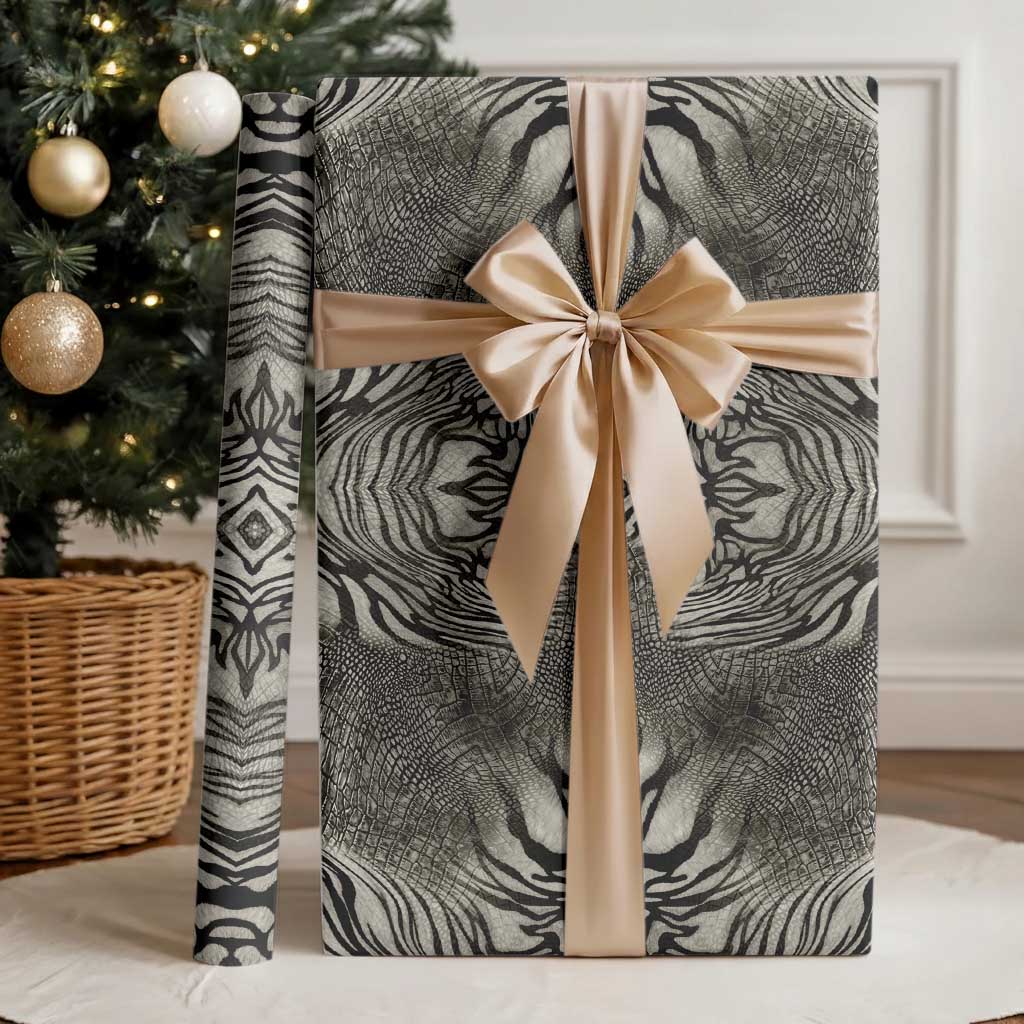 African Zebra Elephant Skin Pattern Wrapping Paper