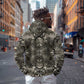 African Zebra Elephant Skin Pattern Zip Hoodie