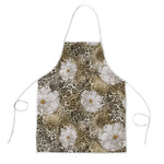 African Leopard Floral Pattern Apron Sahara Pearl
