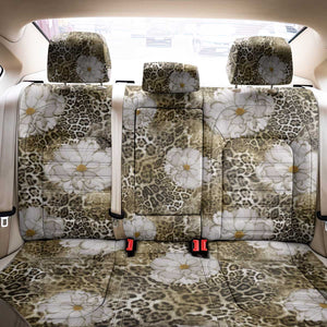 African Leopard Floral Pattern Back Car Seat Cover Sahara Pearl
