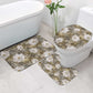 African Leopard Floral Pattern Bathroom Set Sahara Pearl