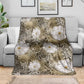 African Leopard Floral Pattern Blanket Sahara Pearl