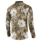 African Leopard Floral Pattern Button Sweatshirt Sahara Pearl