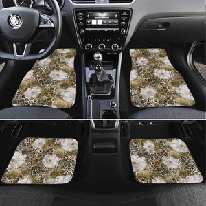 African Leopard Floral Pattern Car Mats Sahara Pearl