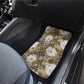 African Leopard Floral Pattern Car Mats Sahara Pearl