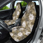 African Leopard Floral Pattern Car Seat Cover Sahara Pearl
