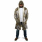 African Leopard Floral Pattern Cloak Sahara Pearl