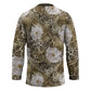 African Leopard Floral Pattern Hockey Jersey Sahara Pearl