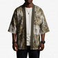 African Leopard Floral Pattern Kimono Sahara Pearl