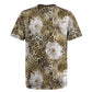 African Leopard Floral Pattern Rugby Jersey Sahara Pearl