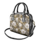 African Leopard Floral Pattern Shoulder Handbag Sahara Pearl