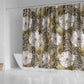 African Leopard Floral Pattern Shower Curtain Sahara Pearl