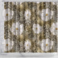African Leopard Floral Pattern Shower Curtain Sahara Pearl