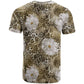 African Leopard Floral Pattern T shirt Sahara Pearl