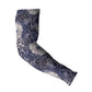 African Leopard Floral Pattern Arm Sleeves Nile Indigo