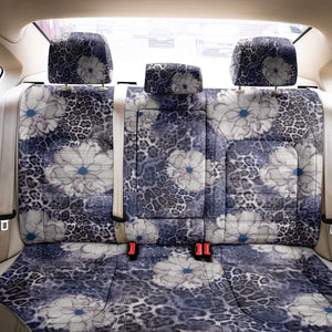 African Leopard Floral Pattern Back Car Seat Cover Nile Indigo