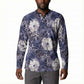 African Leopard Floral Pattern Button Sweatshirt Nile Indigo