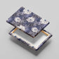 African Leopard Floral Pattern Canvas Wall Art Nile Indigo