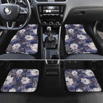African Leopard Floral Pattern Car Mats Nile Indigo