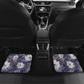 African Leopard Floral Pattern Car Mats Nile Indigo