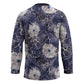 African Leopard Floral Pattern Hockey Jersey Nile Indigo