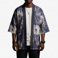 African Leopard Floral Pattern Kimono Nile Indigo