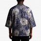 African Leopard Floral Pattern Kimono Nile Indigo