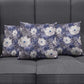African Leopard Floral Pattern Pillow Cover Nile Indigo