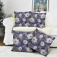 African Leopard Floral Pattern Pillow Cover Nile Indigo