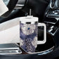 African Leopard Floral Pattern Tumbler With Handle Nile Indigo
