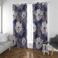 African Leopard Floral Pattern Window Curtain Nile Indigo