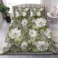 African Leopard Floral Pattern Bedding Set Safari Moss