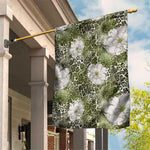 African Leopard Floral Pattern Garden Flag Safari Moss