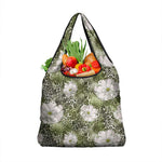 African Leopard Floral Pattern Grocery Bag Safari Moss
