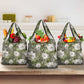 African Leopard Floral Pattern Grocery Bag Safari Moss