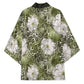 African Leopard Floral Pattern Kimono Safari Moss